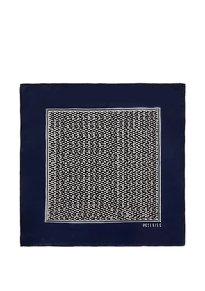 Peserico geometric-pattern scarf - Blue