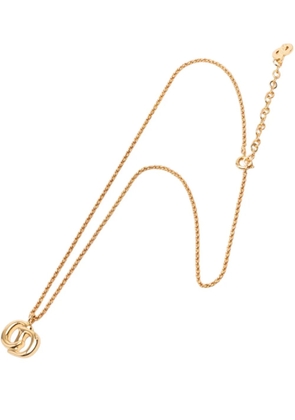 Christian Dior Pre-Owned 2000-2025 Gold Plated CD Logo Pendant Necklace costume necklace