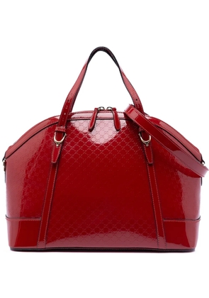 Gucci Pre-Owned 2016-2025 Large Microguccissima Patent Nice Dome satchel - Red