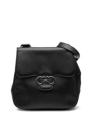 Ferragamo Pre-Owned 2010-2026 Leather Double Gancini shoulder bag - Black