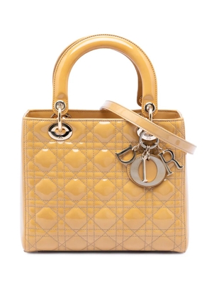 Christian Dior Pre-Owned 2012 Medium Patent Cannage Lady Dior satchel - Brown