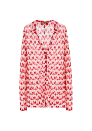 Missoni Mare Raschel Floral Lace shirt - Red