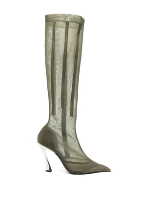 Mugler 95mm Fang boots - Green