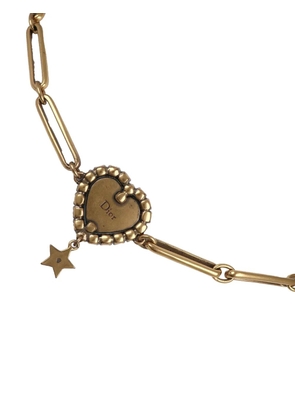 Christian Dior Pre-Owned 2017-2025 Gold Plated Crystal J'Adior Heart Pendant Necklace costume necklace