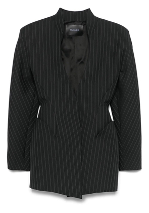 Mugler striped blazer - Grey
