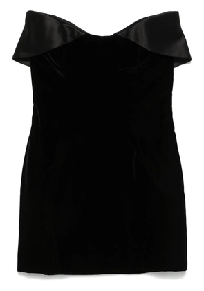 Mugler velvet mini dress - Black