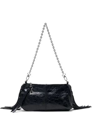 Maje M Miss fringe-detail clutch bag - Black