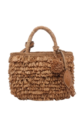 AFAR fringed-detail tote bag - Neutrals