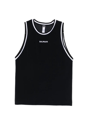 Balmain contrast-trim mini dress - Black