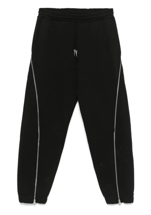 Mugler fleece zip track pants - Black