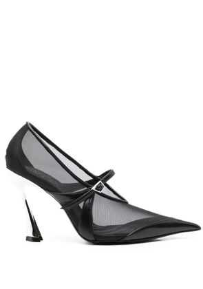 Mugler 95mm mesh pumps - Black