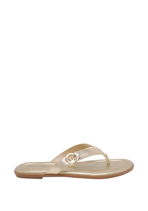 Michael Michael Kors logo-detail round-toe sandals - Gold