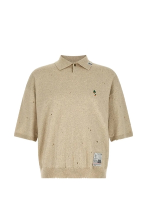 Maison MIHARA YASUHIRO logo-embroidered polo shirt - Neutrals