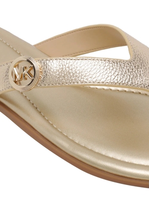 Michael Michael Kors logo-detail round-toe sandals - Gold