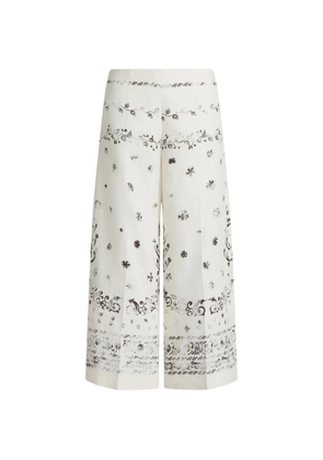 Alberta Ferretti floral-print trousers - Neutrals