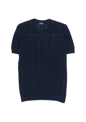Drumohr ribbed short-sleeve sweater - Blue