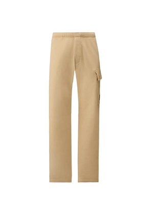 C.P. Company diagonal-raised fleece cargo-pocket cotton track pants - Neutrals