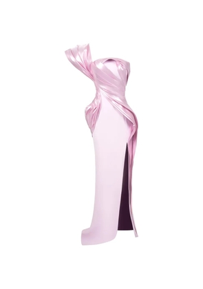 Gaby Charbachy one-shoulder draped grown - Pink
