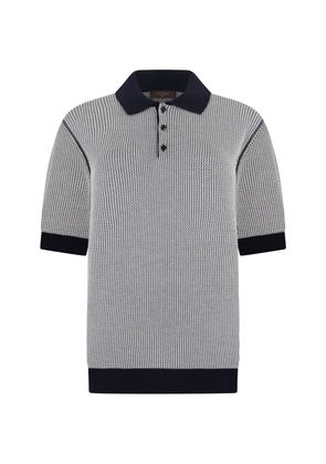 slowear ribbed-knit polo shirt - White