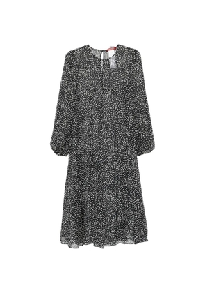 Max Mara belted polka-dot dress - Black