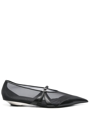 Mugler mesh ballet flats - Black