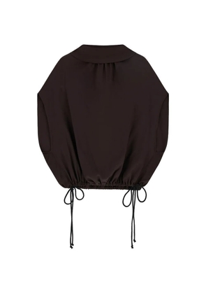 Liviana Conti Deva drawstring-hem blouse - Brown