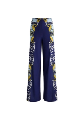 alice + olivia Athena print palazzo pants - Blue