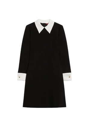 Max Mara Bravo contrasting-collar and cuffs dress - Black