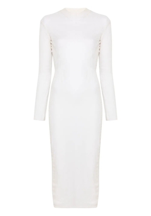 Mugler sheer maxi dress - Neutrals