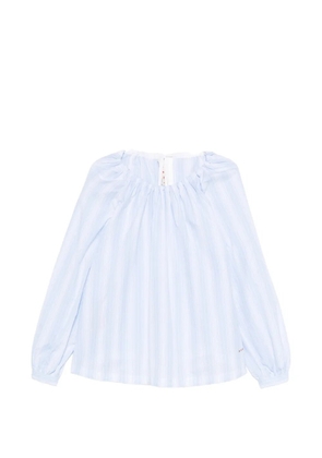 Marni striped long-sleeved top - Blue