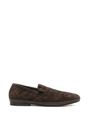 Henderson Baracco woven-design loafers - Brown