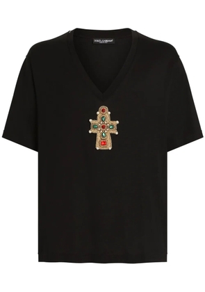 Dolce & Gabbana patch-detail T-shirt - Black