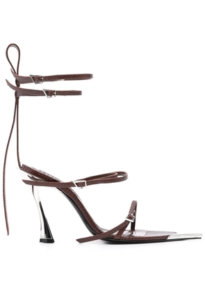 Mugler 95mm Fang sandals - Brown
