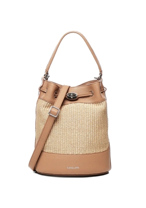 Zanellato drawstring woven bucket bag - Neutrals