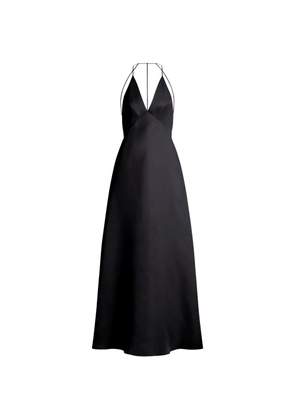 Alberta Ferretti V-neck backless maxi dress - Black