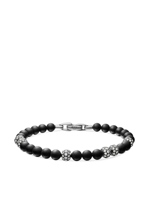 David Yurman sterling silver Spiritual Beads pavé bracelet (6mm)