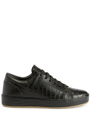 Giuseppe Zanotti GZ-City crocodile-embossed lace-up low-top sneakers - Black