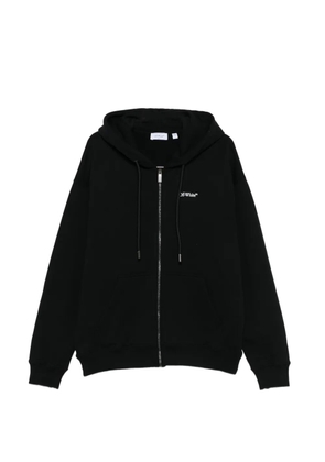 Off-White zip hooded sweatshirt - Black