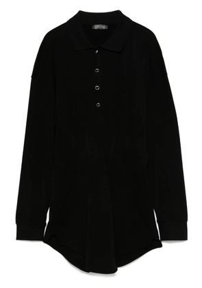 Mugler corseted polo mini dress - Black