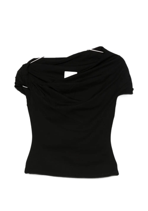 Paris Georgia Ida draped top - Black