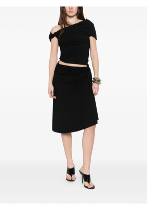 Paris Georgia Ida draped top - Black