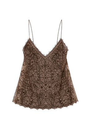 ISABEL MARANT Olva silk top - Brown