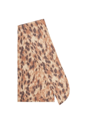 GANNI animal-print scarf - Neutrals