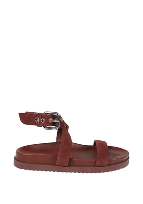 Patrizia Pepe buckle strap leather sandals - Red