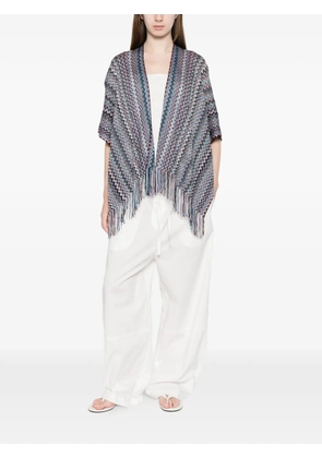 Missoni fringe chevron jacket - Blue