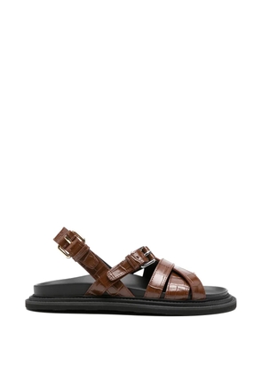 Moschino buckled strappy sandals - Brown