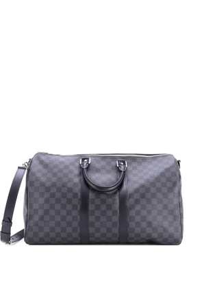 Louis Vuitton Pre-Owned Keepall Bandouliere Bag Damier Graphite 45 travel bag - Black