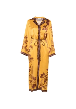 ALEMAIS floral-print belted dress - Yellow