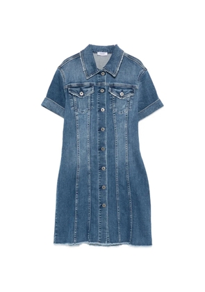 LIU JO frayed denim midi dress - Blue