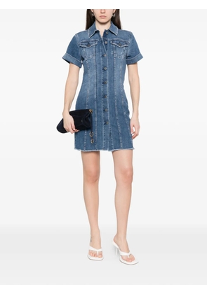 LIU JO frayed denim midi dress - Blue